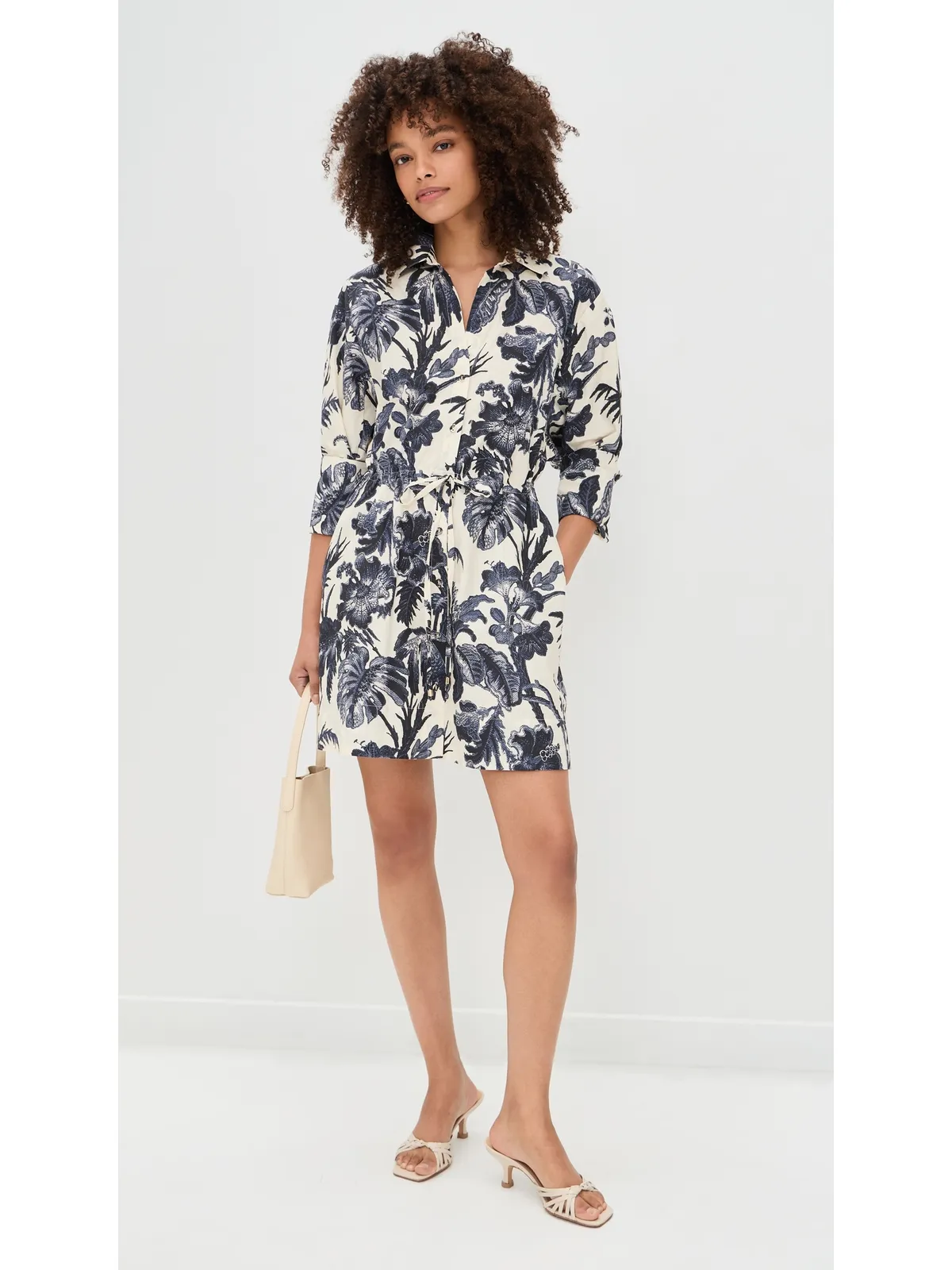 Cara Cara Henry Dress Fauna Floral Navy - 画像5