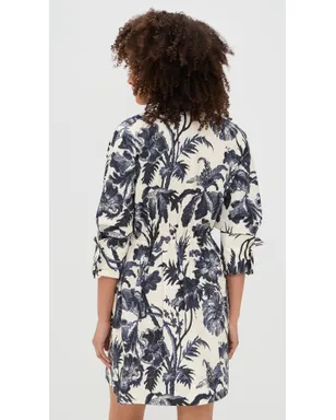 Cara Cara Henry Dress Fauna Floral Navy - サムネイル3