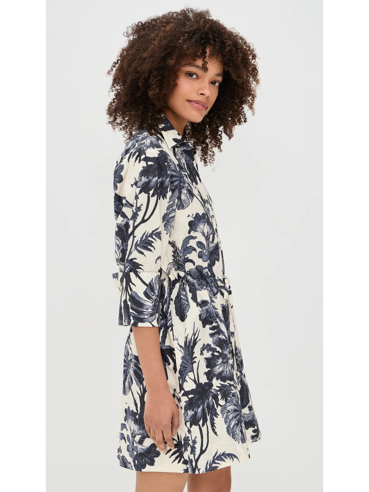 Cara Cara Henry Dress Fauna Floral Navy - 画像4