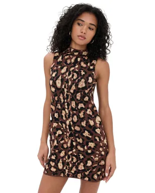 Cara Cara Myrtle Dress Painted Animal Brown - サムネイル1