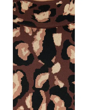Cara Cara Myrtle Dress Painted Animal Brown - サムネイル6