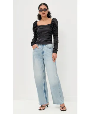 CAROLINE CONSTAS マキシ ロングスリーブ トップ ブラック - サムネイル5