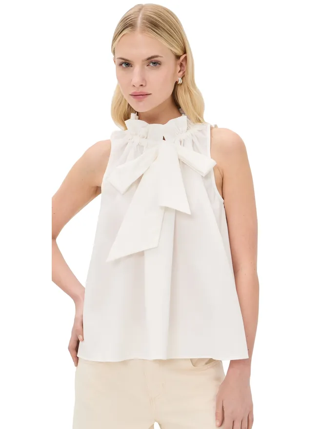CAROLINE CONSTAS CAROLINE CONSTAS Addy ノースリーブ タイ ブラウスの商品画像