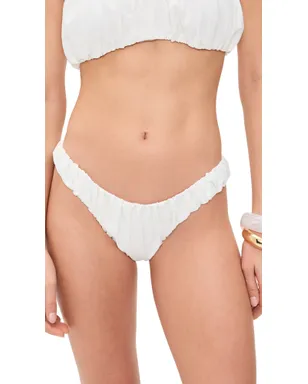 CAROLINE CONSTAS Dorit Ruched Bikini Bottoms Ivory - サムネイル6