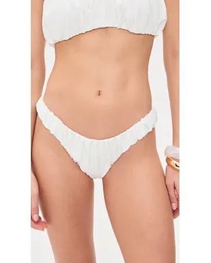 CAROLINE CONSTAS Dorit Ruched Bikini Bottoms Ivory - サムネイル2