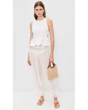 CAROLINE CONSTAS ルエラ レーストリムパンツ - サムネイル5