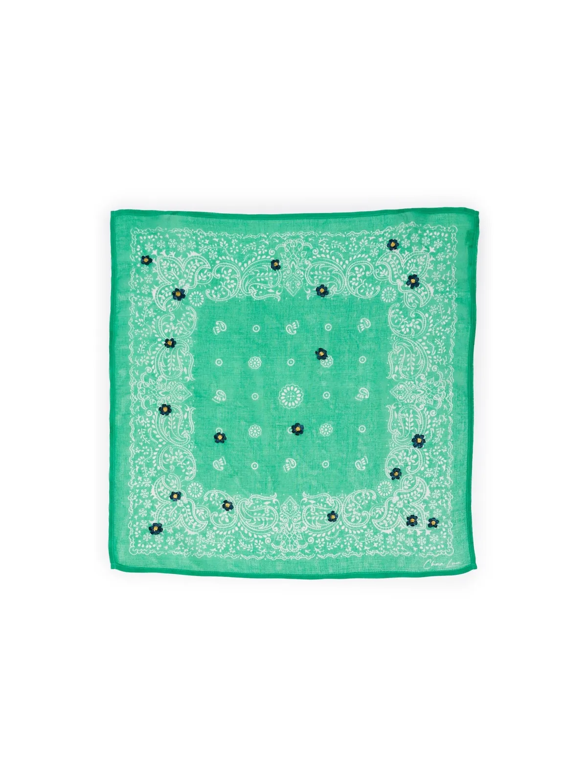 Chan Luu デイジー刺繍バンダナ - 画像1
