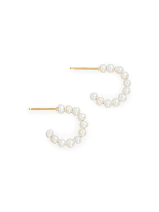Chan Luu Chan Luu ホリー Pearl フープピアス（ホワイトパール）の商品画像