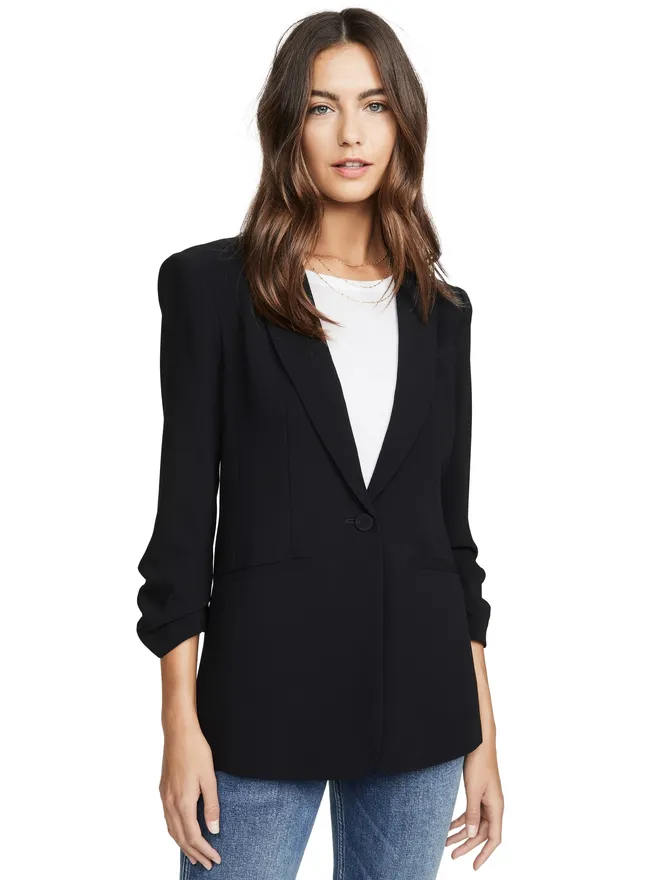Cinq a Sept Cinq à Sept クレープ Khloe ブレザー ブラックの商品画像