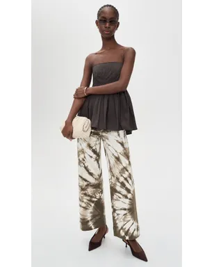 Cinq à Sept タイダイデニム Betsy パンツ（Dark Olive/White） - サムネイル5