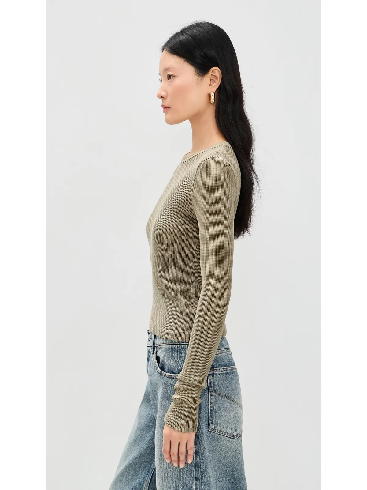 Citizens of Humanity Pilar ワッフル クルーネック Bezal - 画像4