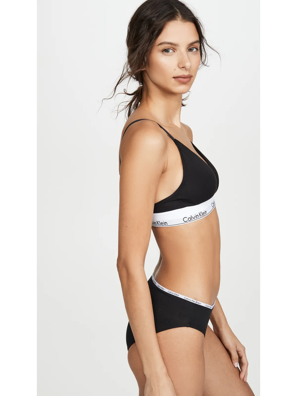 Calvin Klein Underwear モダンコットン 薄型パッド入り トライアングル ブラレット - 画像4