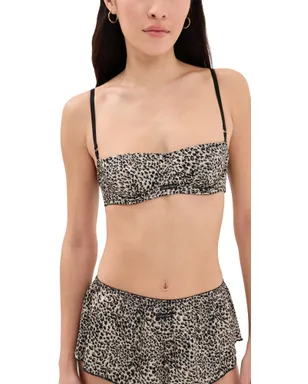 Calvin Klein Underwear アンラインド バルコネットブラ ブラッシュドレオパード - サムネイル1