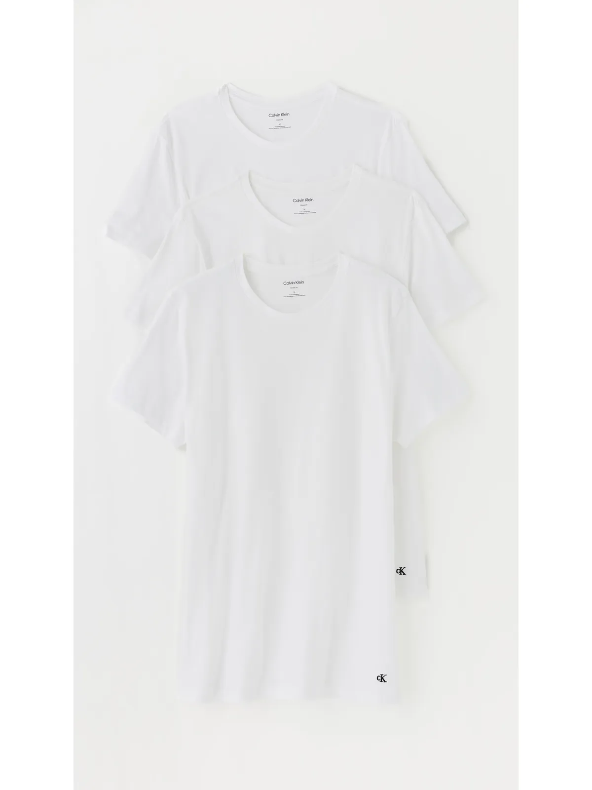 Calvin Klein Underwear コットン クラシック 3枚組 クルーネック Tシャツ ホワイト - 画像2