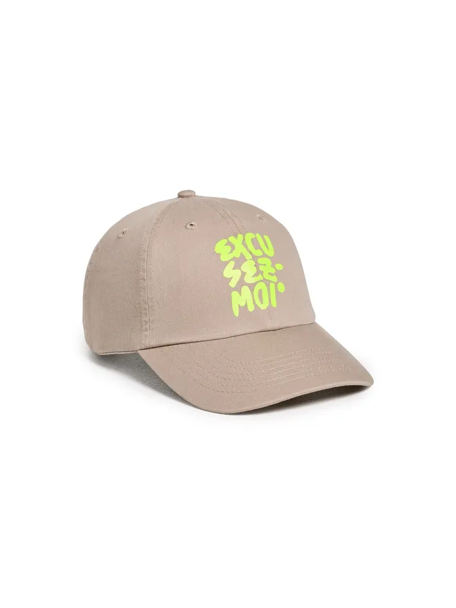 Clare V. Clare V. Baseball Hat Khaki with Neon Yellowの商品画像