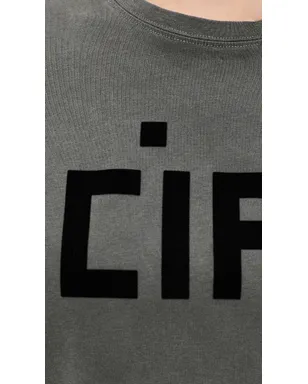 Clare V. クラシックTシャツ - フロックド ブロック チャオ フェイドブラック - サムネイル6