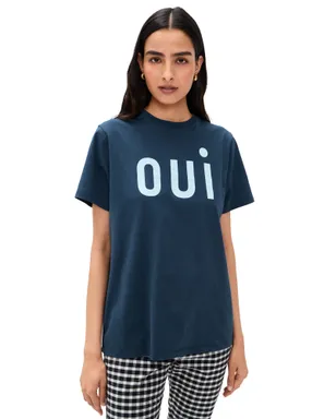 Clare V. Oui Original Tee ネイビー - サムネイル1
