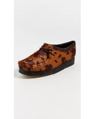 Clarks ウォラビーシューズ カーフヘア ブラウン カウプリント - サムネイル2