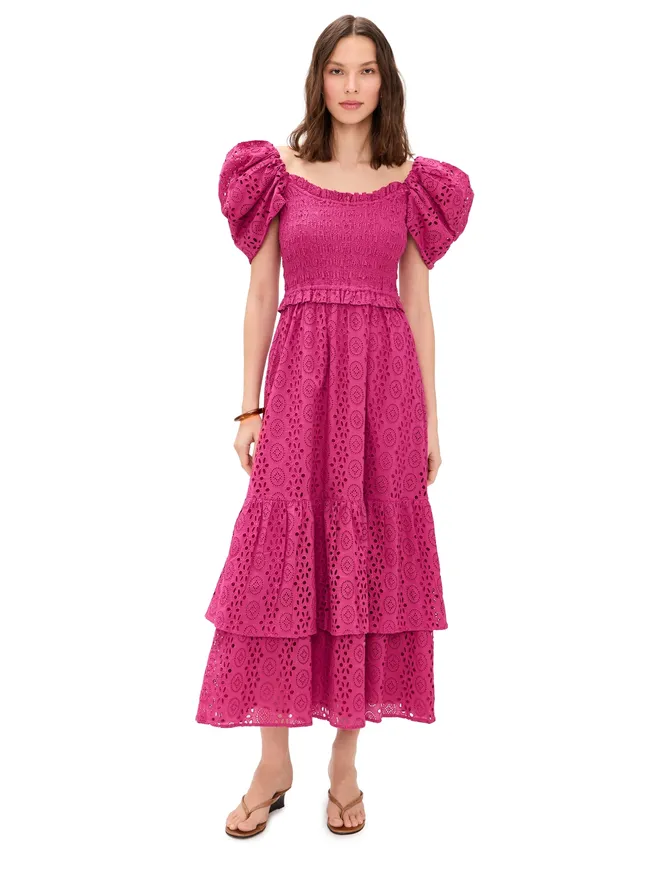 Cleobella Cleobella グレー Fay マキシドレス アイレットの商品画像