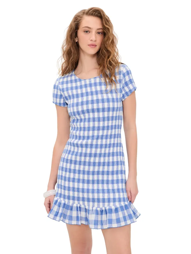 Cleobella Cleobella June ミニドレス ブルー ボネット ギンガムの商品画像