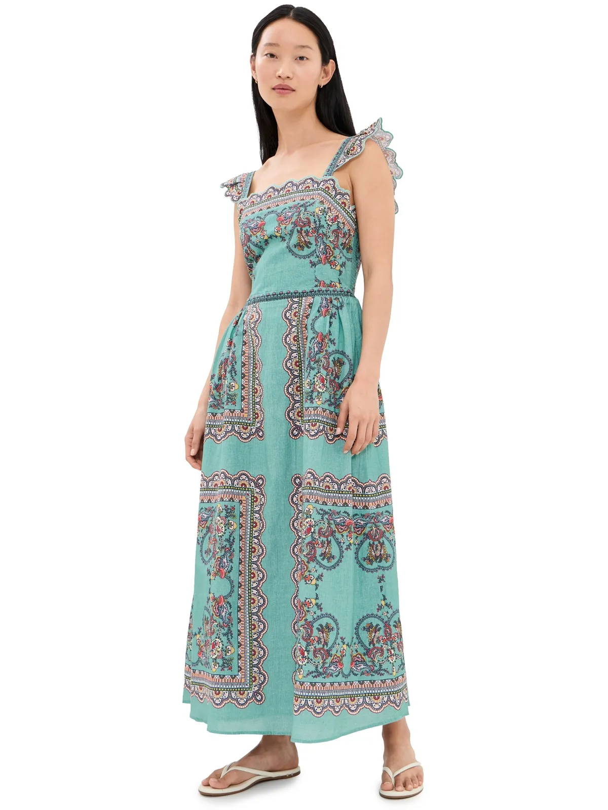 Cleobella Veronique アンクルドレス Bleura Print - 画像1