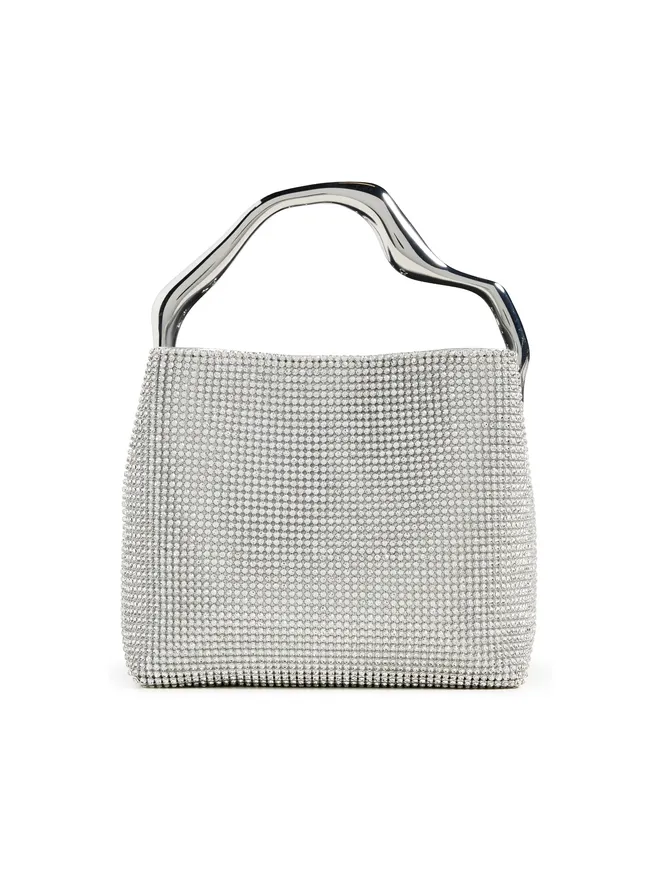 Cult Gaia Cult Gaia Solene ミニトップハンドルバッグ クリア ワンサイズの商品画像