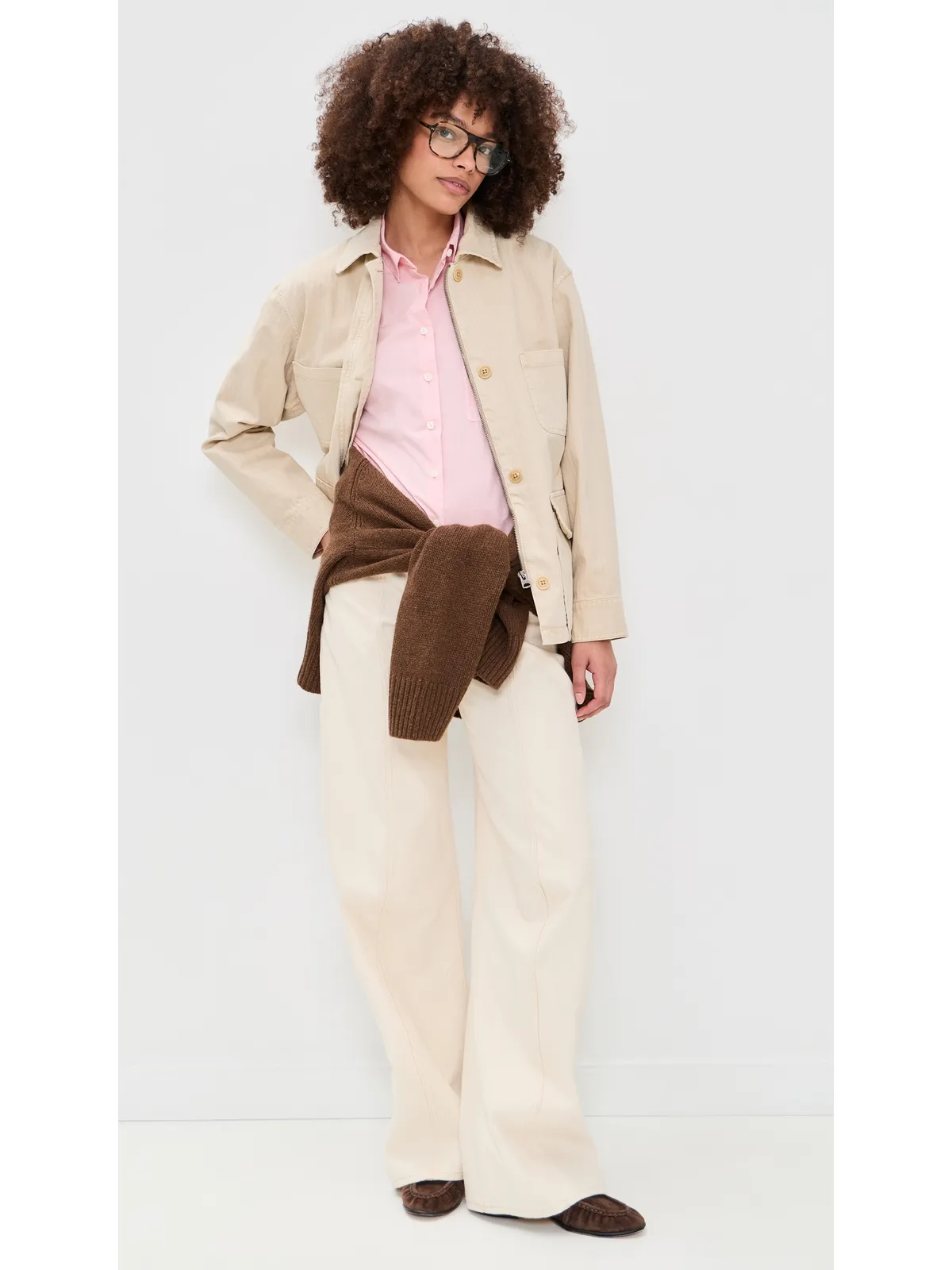 Alex Mill Jo Shirt in Paper Poplin Mary's Rose - 画像5