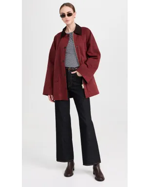 Alex Mill Chiltern Street Barn Jacket In Waxed Cotton Red - サムネイル5