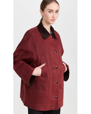 Alex Mill Chiltern Street Barn Jacket In Waxed Cotton Red - サムネイル2
