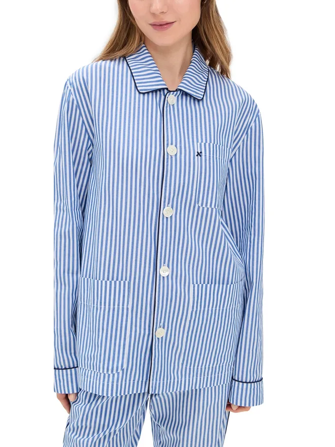 Alex Mill Alex Mill P'Jimmies ロングスリーブトップ ブルーストライプの商品画像