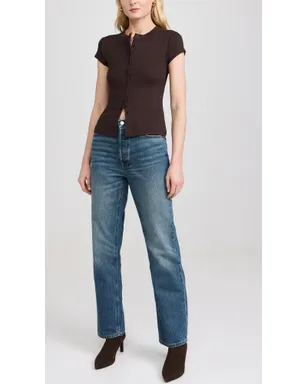 Alex Mill Bev リラックス ジーンズ ヴィンテージ ダーク インディゴ - サムネイル5