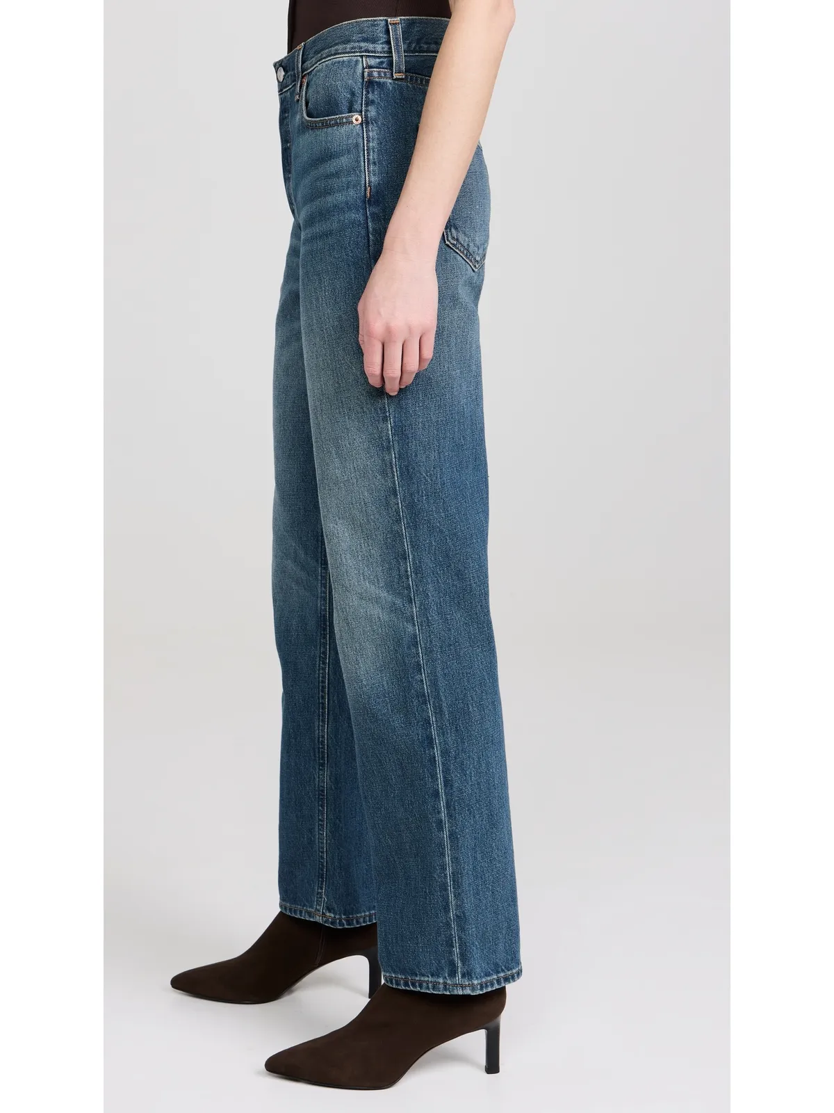 Alex Mill Bev リラックス ジーンズ ヴィンテージ ダーク インディゴ - 画像4
