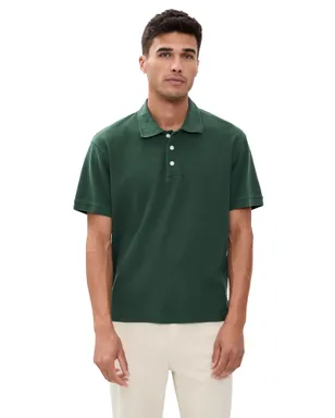 Alex Mill Ryan Short Sleeve Pique Polo Evergreen - サムネイル1