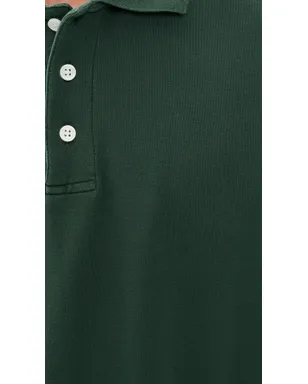 Alex Mill Ryan Short Sleeve Pique Polo Evergreen - サムネイル6