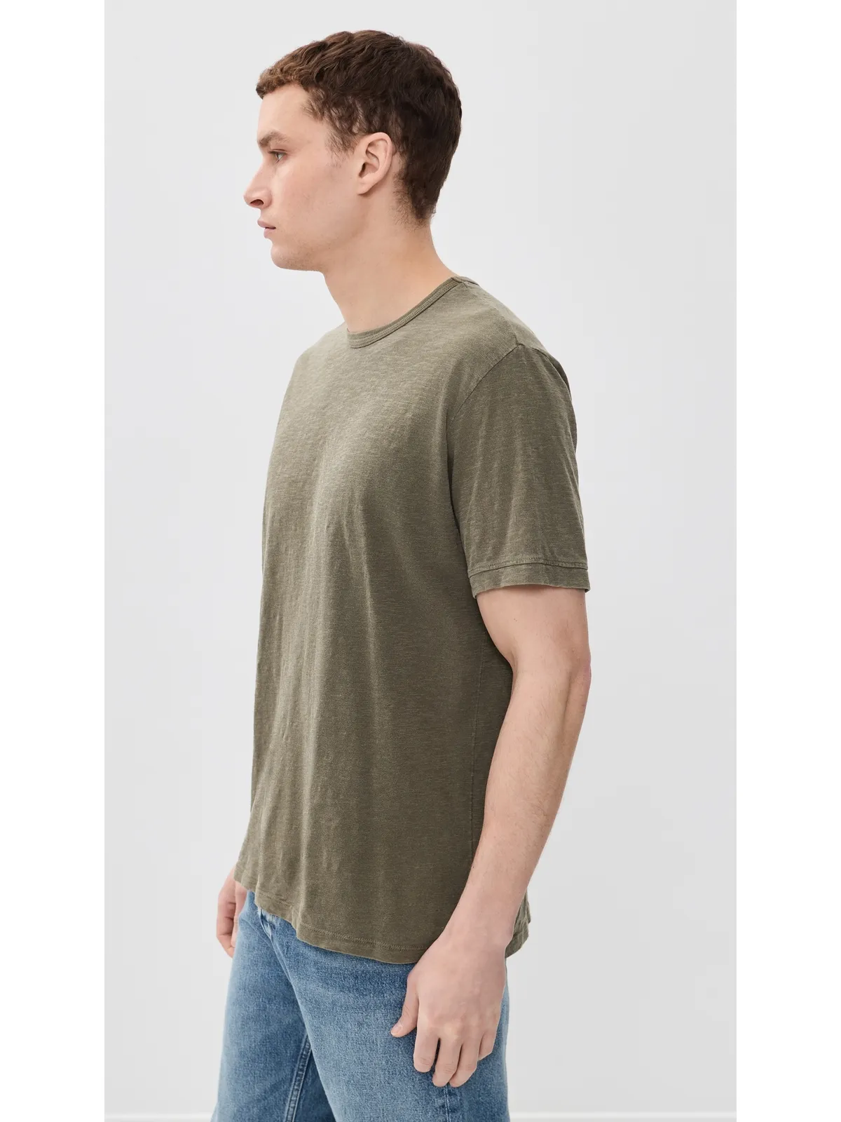 Alex Mill スラブTシャツ オリーブグレー - 画像4