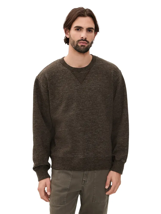 Alex Mill Alex Mill マーロン スウェットシャツ ヘザー フリース ヘザー チョコレートの商品画像
