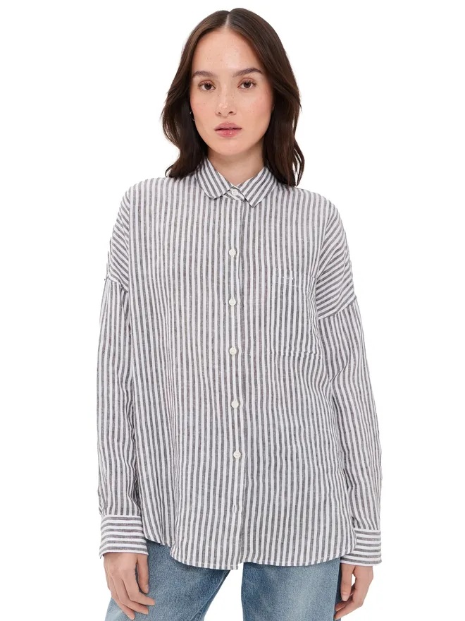Alex Mill Alex Mill ジョーシャツ ハバナストライプ エスプレッソ/アイボリーの商品画像