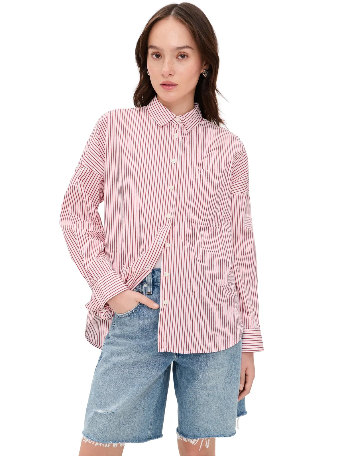 Alex Mill Jo Shirt ストライプ柄 ボタンダウンシャツ - 画像1