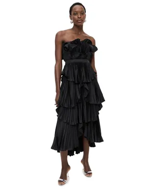 AMUR Judah Scallop Pleated Dress - サムネイル1