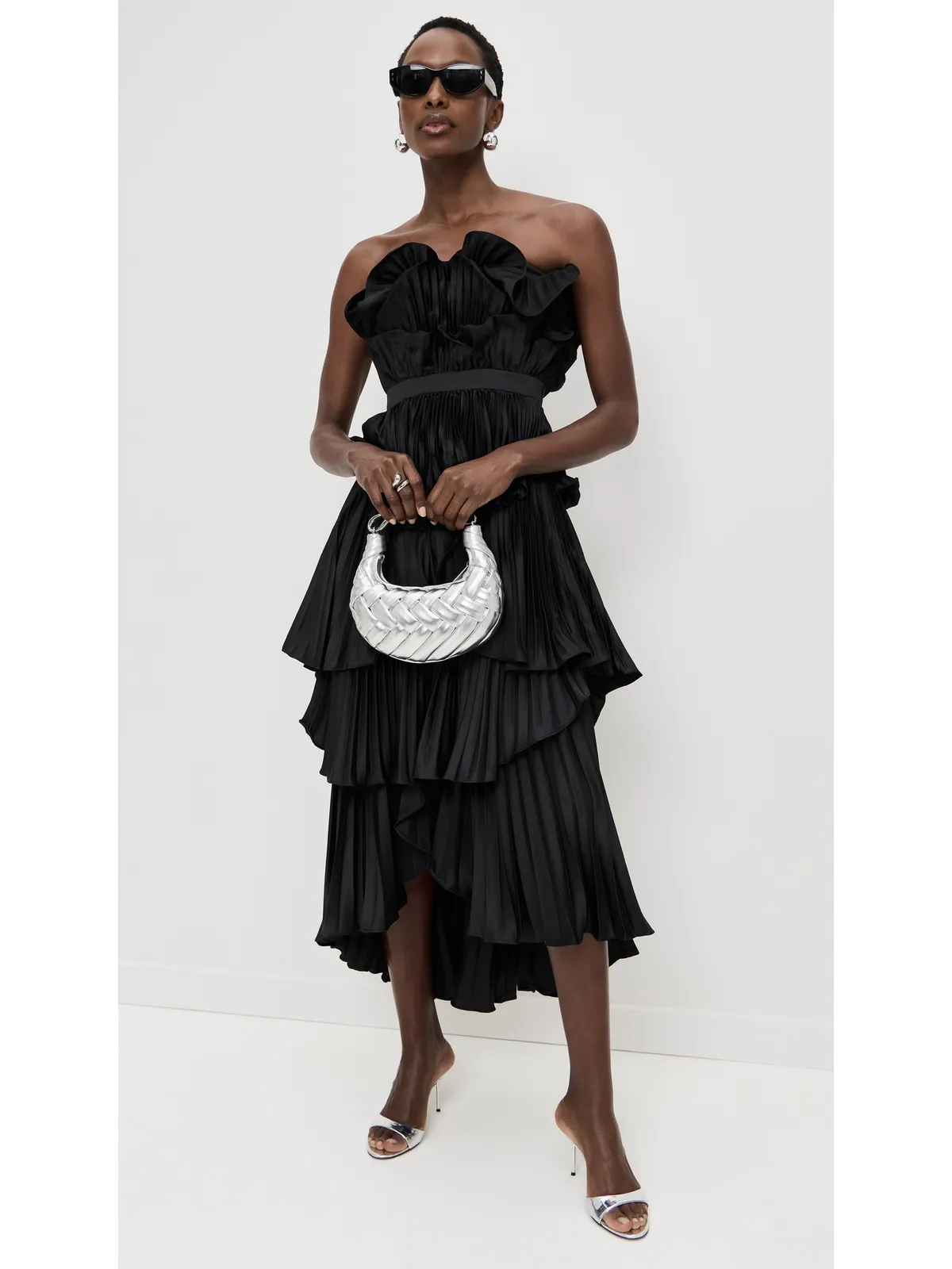 AMUR Judah Scallop Pleated Dress - 画像5