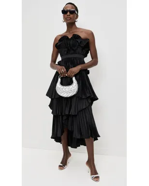 AMUR Judah Scallop Pleated Dress - サムネイル5
