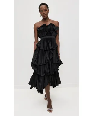 AMUR Judah Scallop Pleated Dress - サムネイル2