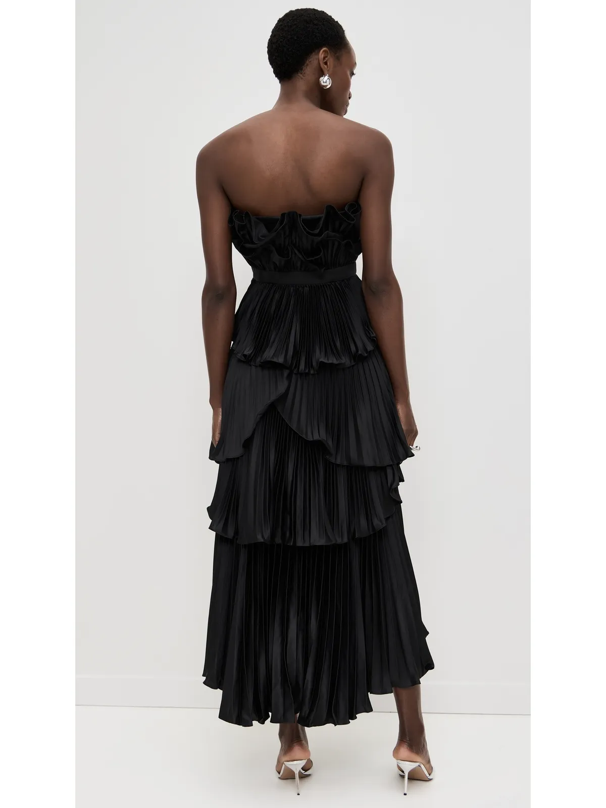 AMUR Judah Scallop Pleated Dress - 画像3