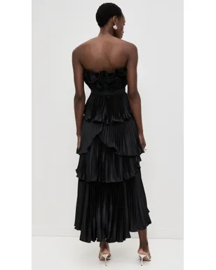 AMUR Judah Scallop Pleated Dress - サムネイル3