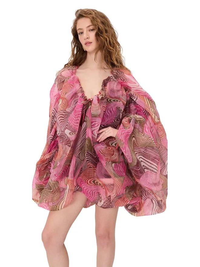 Andrea Iyamah Andrea Iyamah Banda Bubble Romper Cordalt Printの商品画像