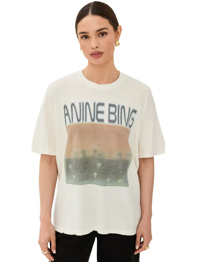 ANINE BING ANINE BING ケイド・マッシュルームズ Tシャツ オフホワイト Mの商品画像