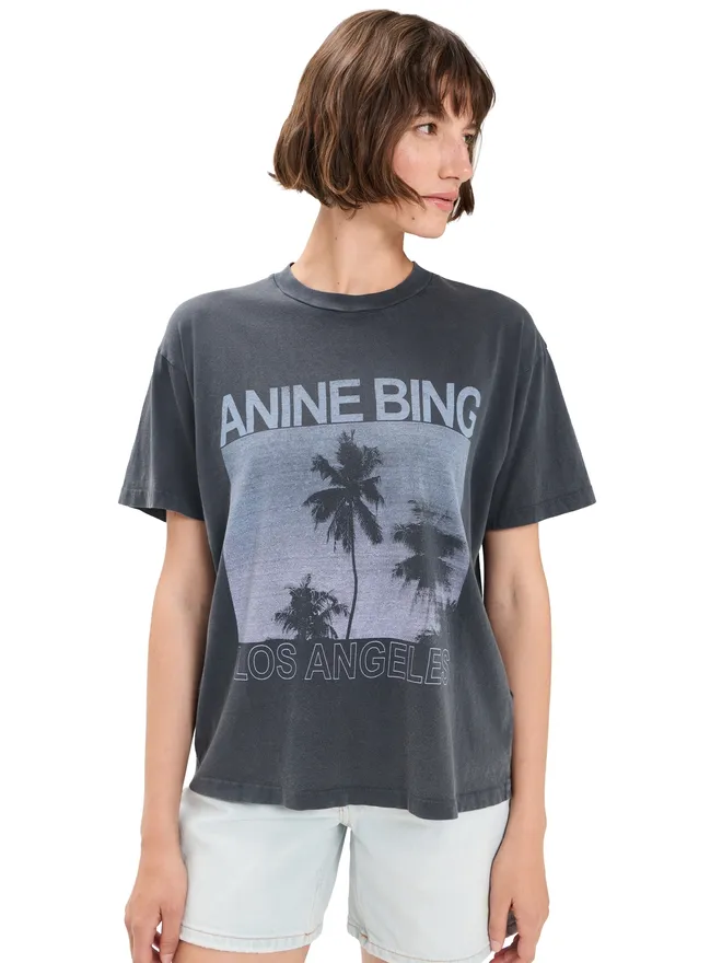 ANINE BING ANINE BING ケイド パームス Tシャツ ウォッシュドグレー Mの商品画像