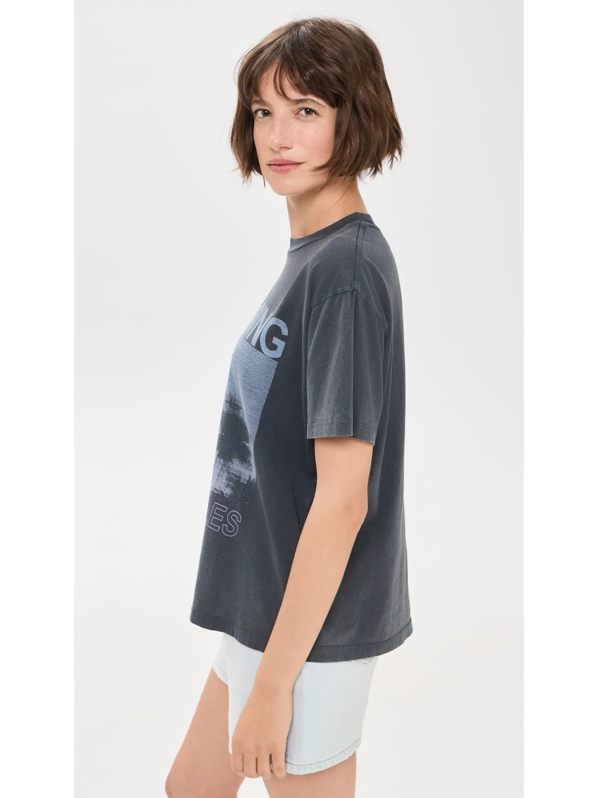 ANINE BING ケイド パームス Tシャツ ウォッシュドグレー M - 画像4