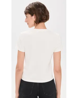 ANINE BING I See You I Love You Shelley Tシャツ クリーム色 - サムネイル3