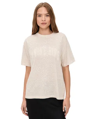 ANINE BING Cade Tee Washed White Leopard - サムネイル1